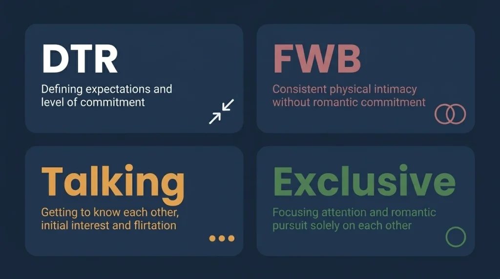 DTR vs FWB vs Talking vs Exclusive difference in relationship terms explained