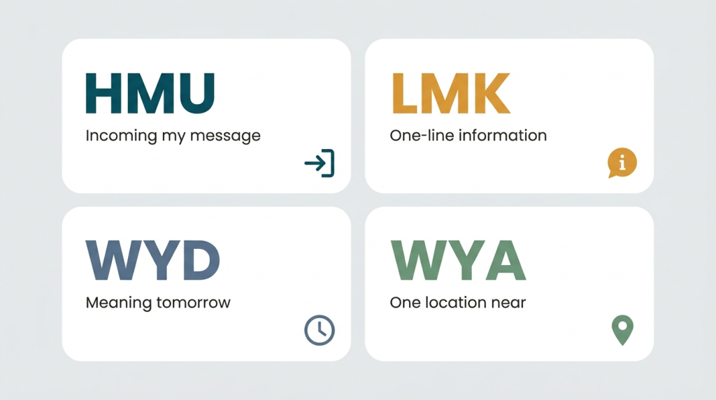 HMU vs LMK vs WYD vs WYA difference in texting