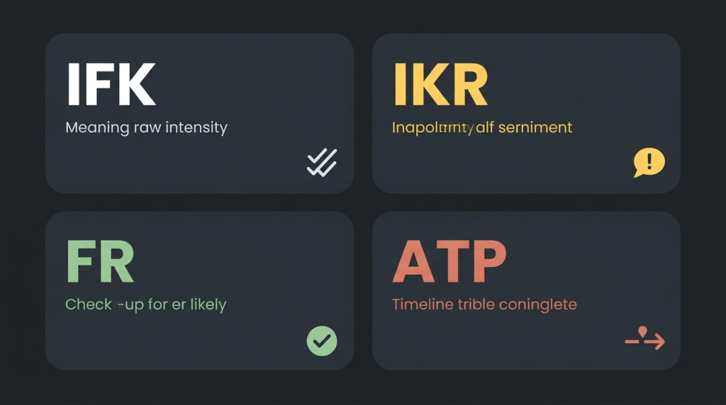 IFK vs IKR vs FR vs ATP difference in texting