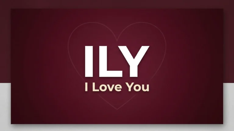 ILY mean in text
