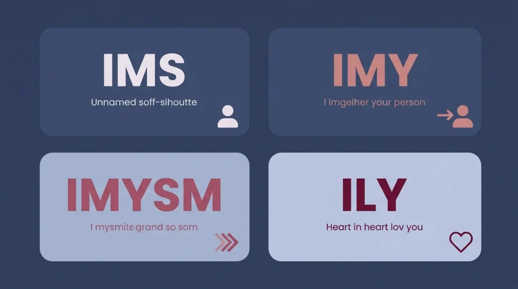 IMS vs IMY vs IMYSM vs ILY difference in texting explained