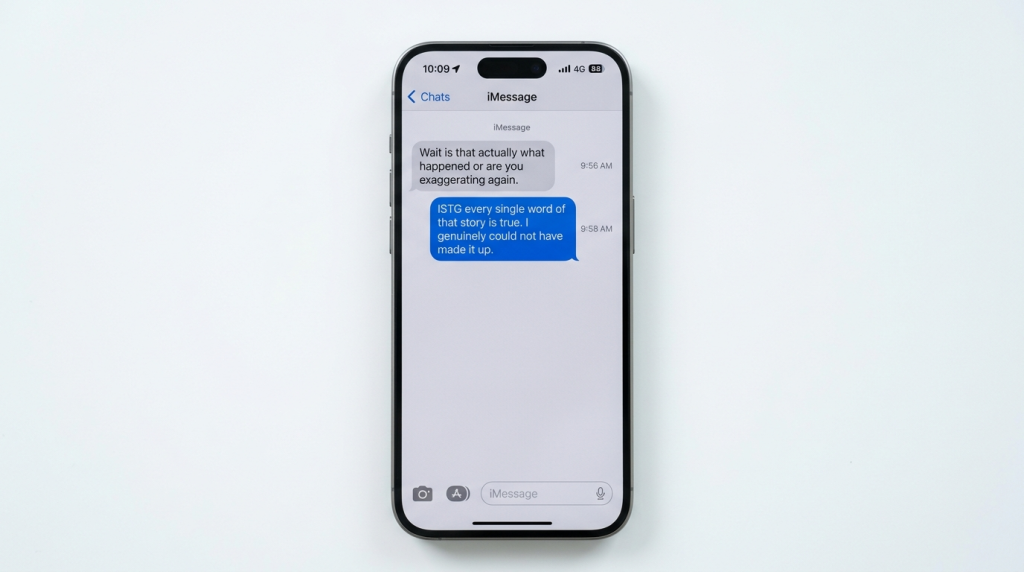 ISTG meaning in text conversation