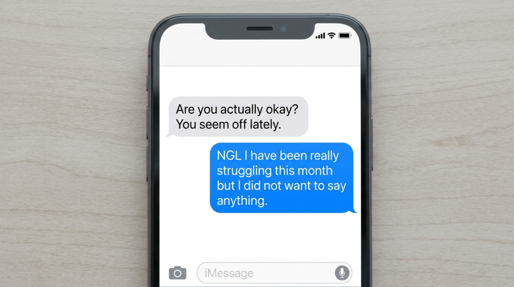 NGL meaning in text conversation example