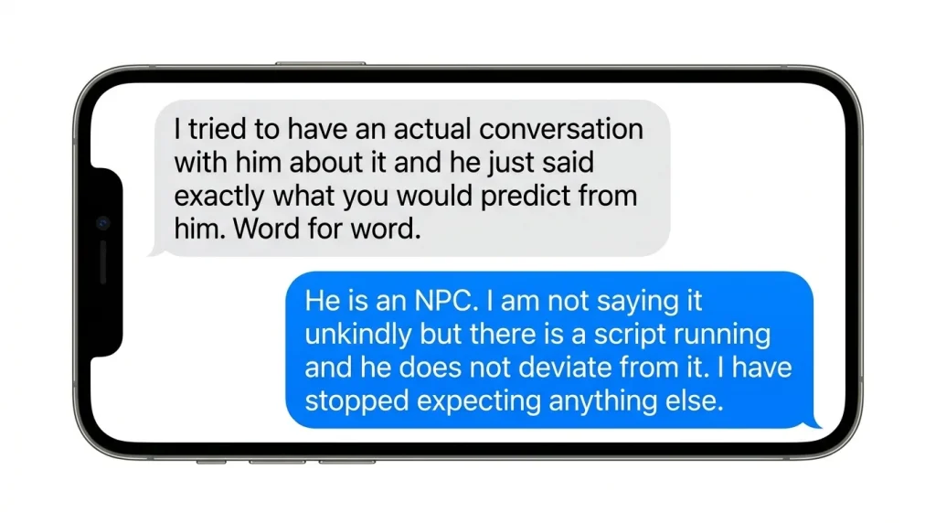 NPC meaning in text conversation