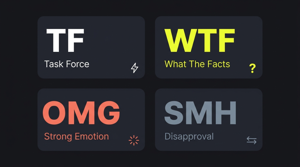 TF vs WTF vs OMG vs SMH difference in texting explained