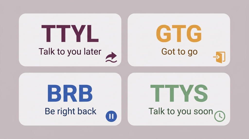 TTYL vs GTG vs BRB vs TTYS difference in texting explained